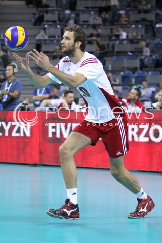  20.06.2014 KRAKOW ARENA<br />SIATKOWKA MEZCZYZN <br />LIGA SWIATOWA 2014<br />FIVB VOLLEYBALL WORLD LEAGUE 2014<br />MECZ POLSKA - BRAZYLIA ( POLAND - BRASIL ) <br />N/Z MATEUSZ MIKA SYLWETKA <br /> 