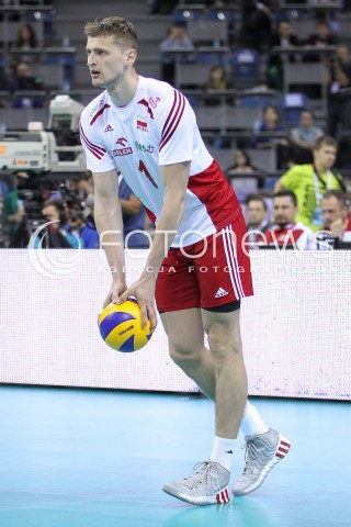  20.06.2014 KRAKOW ARENA<br />SIATKOWKA MEZCZYZN <br />LIGA SWIATOWA 2014<br />FIVB VOLLEYBALL WORLD LEAGUE 2014<br />MECZ POLSKA - BRAZYLIA ( POLAND - BRASIL ) <br />N/Z PIOTR NOWAKOWSKI SYLWETKA <br /> 