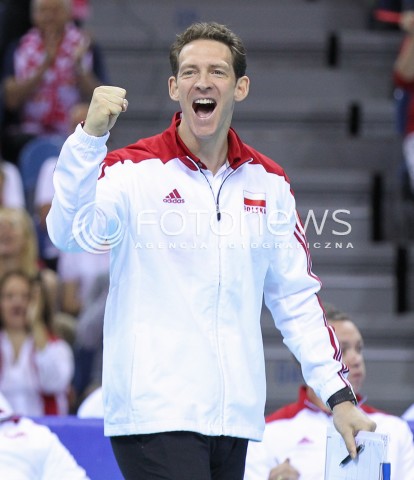  20.06.2014 KRAKOW ARENA<br />SIATKOWKA MEZCZYZN <br />LIGA SWIATOWA 2014<br />FIVB VOLLEYBALL WORLD LEAGUE 2014<br />MECZ POLSKA - BRAZYLIA ( POLAND - BRASIL ) <br />N/Z STEPHANE ANTIGA TRENER ( HEAD COACH ) RADOSC EMOCJE SYLWETKA <br /> 