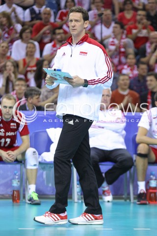  20.06.2014 KRAKOW ARENA<br />SIATKOWKA MEZCZYZN <br />LIGA SWIATOWA 2014<br />FIVB VOLLEYBALL WORLD LEAGUE 2014<br />MECZ POLSKA - BRAZYLIA ( POLAND - BRASIL ) <br />N/Z STEPHANE ANTIGA TRENER ( HEAD COACH ) SYLWETKA <br /> 