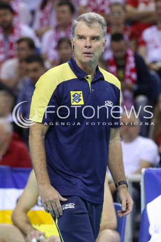  20.06.2014 KRAKOW ARENA<br />SIATKOWKA MEZCZYZN <br />LIGA SWIATOWA 2014<br />FIVB VOLLEYBALL WORLD LEAGUE 2014<br />MECZ POLSKA - BRAZYLIA ( POLAND - BRASIL ) <br />N/Z BERNARDO REZENDE TRENER ( HEAD COACH ) SYLWETKA <br /> 