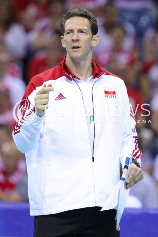  20.06.2014 KRAKOW ARENA<br />SIATKOWKA MEZCZYZN <br />LIGA SWIATOWA 2014<br />FIVB VOLLEYBALL WORLD LEAGUE 2014<br />MECZ POLSKA - BRAZYLIA ( POLAND - BRASIL ) <br />N/Z STEPHANE ANTIGA TRENER ( HEAD COACH ) SYLWETKA <br /> 
