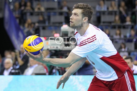  20.06.2014 KRAKOW ARENA<br />SIATKOWKA MEZCZYZN <br />LIGA SWIATOWA 2014<br />FIVB VOLLEYBALL WORLD LEAGUE 2014<br />MECZ POLSKA - BRAZYLIA ( POLAND - BRASIL ) <br />N/Z ANDRZEJ WRONA SYLWETKA <br /> 