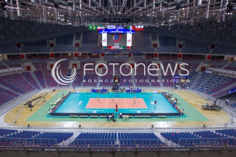  20.06.2014 KRAKOW ARENA<br />SIATKOWKA MEZCZYZN <br />LIGA SWIATOWA 2014<br />FIVB VOLLEYBALL WORLD LEAGUE 2014<br />MECZ POLSKA - BRAZYLIA ( POLAND - BRASIL ) <br />N/Z HALA W KRAKOWIE WIDOK VIEW BOISKO TRYBUNY WEWNATRZ INSIDE<br /> 