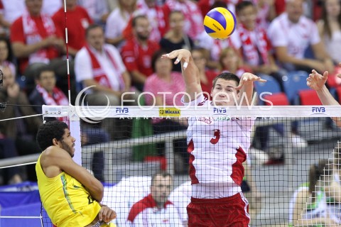  20.06.2014 KRAKOW ARENA<br />SIATKOWKA MEZCZYZN <br />LIGA SWIATOWA 2014<br />FIVB VOLLEYBALL WORLD LEAGUE 2014<br />MECZ POLSKA - BRAZYLIA ( POLAND - BRASIL ) <br />N/Z DAWID KONARSKI <br /> 