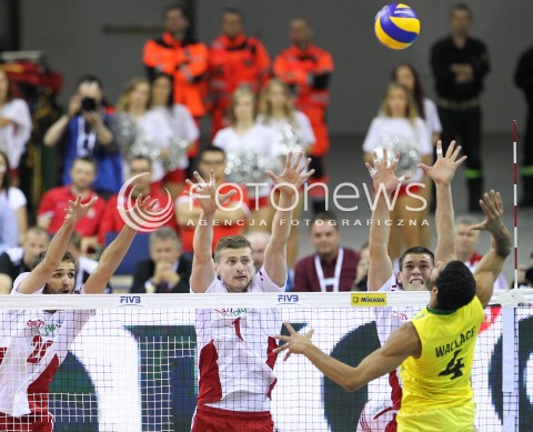  20.06.2014 KRAKOW ARENA<br />SIATKOWKA MEZCZYZN <br />LIGA SWIATOWA 2014<br />FIVB VOLLEYBALL WORLD LEAGUE 2014<br />MECZ POLSKA - BRAZYLIA ( POLAND - BRASIL ) <br />N/Z MATEUSZ MIKA PIOTR NOWAKOWSKI DAWID KONARSKI <br /> 