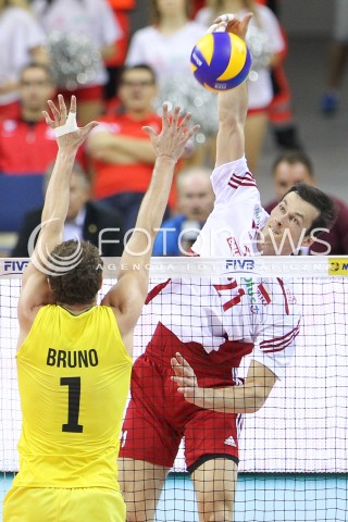 20.06.2014 KRAKOW ARENA<br />SIATKOWKA MEZCZYZN <br />LIGA SWIATOWA 2014<br />FIVB VOLLEYBALL WORLD LEAGUE 2014<br />MECZ POLSKA - BRAZYLIA ( POLAND - BRASIL ) <br />N/Z RAFAL BUSZEK <br /> 