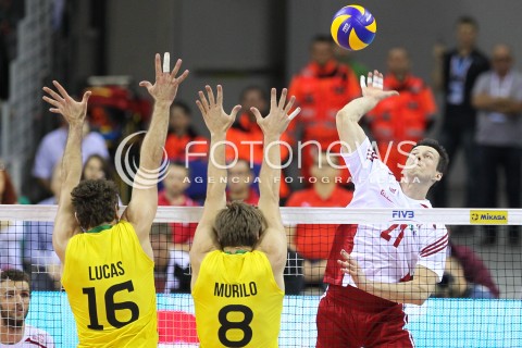  20.06.2014 KRAKOW ARENA<br />SIATKOWKA MEZCZYZN <br />LIGA SWIATOWA 2014<br />FIVB VOLLEYBALL WORLD LEAGUE 2014<br />MECZ POLSKA - BRAZYLIA ( POLAND - BRASIL ) <br />N/Z RAFAL BUSZEK <br /> 