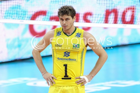  20.06.2014 KRAKOW ARENA<br />SIATKOWKA MEZCZYZN <br />LIGA SWIATOWA 2014<br />FIVB VOLLEYBALL WORLD LEAGUE 2014<br />MECZ POLSKA - BRAZYLIA ( POLAND - BRASIL ) <br />N/Z BRUNO REZENDE ZLOSC PRZEGRANA SMUTEK<br /> 