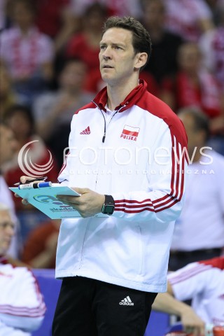  20.06.2014 KRAKOW ARENA<br />SIATKOWKA MEZCZYZN <br />LIGA SWIATOWA 2014<br />FIVB VOLLEYBALL WORLD LEAGUE 2014<br />MECZ POLSKA - BRAZYLIA ( POLAND - BRASIL ) <br />N/Z STEPHANE ANTIGA TRENER ( HEAD COACH ) SYLWETKA <br /> 