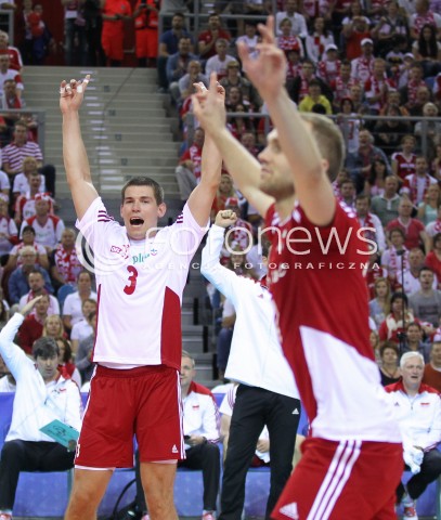  20.06.2014 KRAKOW ARENA<br />SIATKOWKA MEZCZYZN <br />LIGA SWIATOWA 2014<br />FIVB VOLLEYBALL WORLD LEAGUE 2014<br />MECZ POLSKA - BRAZYLIA ( POLAND - BRASIL ) <br />N/Z DAWID KONARSKI RADOSC EMOCJE <br /> 