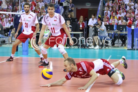 20.06.2014 KRAKOW ARENA<br />SIATKOWKA MEZCZYZN <br />LIGA SWIATOWA 2014<br />FIVB VOLLEYBALL WORLD LEAGUE 2014<br />MECZ POLSKA - BRAZYLIA ( POLAND - BRASIL ) <br />N/Z MATEUSZ MIKA FABIAN DRZYZGA PAWEL ZATORSKI <br /> 