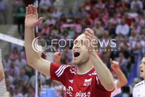  20.06.2014 KRAKOW ARENA<br />SIATKOWKA MEZCZYZN <br />LIGA SWIATOWA 2014<br />FIVB VOLLEYBALL WORLD LEAGUE 2014<br />MECZ POLSKA - BRAZYLIA ( POLAND - BRASIL ) <br />N/Z PAWEL ZATORSKI RADOSC EMOCJE <br /> 