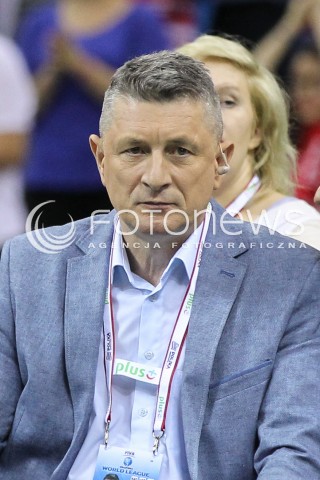  20.06.2014 KRAKOW ARENA<br />SIATKOWKA MEZCZYZN <br />LIGA SWIATOWA 2014<br />FIVB VOLLEYBALL WORLD LEAGUE 2014<br />MECZ POLSKA - BRAZYLIA ( POLAND - BRASIL ) <br />N/Z IRENEUSZ MAZUR GLOWKA PORTRET SYLWETKA<br /> 