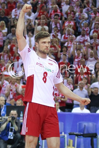  20.06.2014 KRAKOW ARENA<br />SIATKOWKA MEZCZYZN <br />LIGA SWIATOWA 2014<br />FIVB VOLLEYBALL WORLD LEAGUE 2014<br />MECZ POLSKA - BRAZYLIA ( POLAND - BRASIL ) <br />N/Z ANDRZEJ WRONA SYLWETKA <br /> 