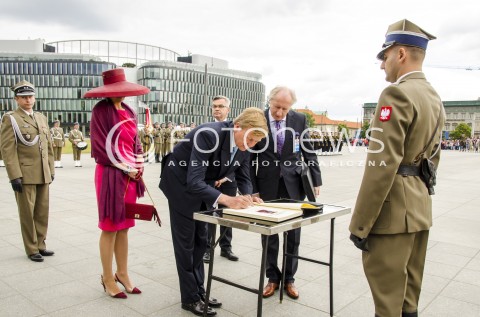  24.06.2014 CEREMONIA OFICJALNEGO POWITANIA NIDERLANDZKIEJ PARY KROLEWSKIEJ N/Z JKM WILLEM ALEXANDER JKM MAXIMA   