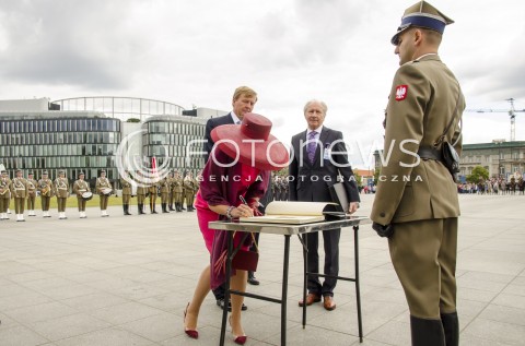 24.06.2014 CEREMONIA OFICJALNEGO POWITANIA NIDERLANDZKIEJ PARY KROLEWSKIEJ N/Z JKM WILLEM ALEXANDER JKM MAXIMA   