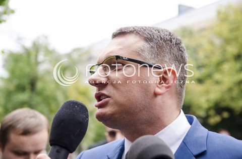  24.06.2014 WARSZAWA PROTEST ORGANIZACJI STUDENCKICH POD KANCELARIA PREMIERA ZA ODWOLANIEM RZADU DONALDA TUSKA N/Z POSEL PRZEMYSLAW WIPLER    