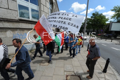 Protest pracowników wojska w Warszawie