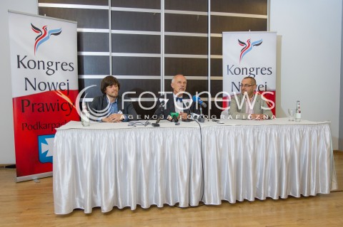  26.06.2014 RZESZOW<br />WIZYTA PREZESA KONGRESU NOWEJ PRAWICY JANUSZA KORWINA MIKKE W RZESZOWIE<br />N/Z JANUSZ KORWIN MIKKE IRENEUSZ DZIESZKO, LECH WALICKI<br /> 