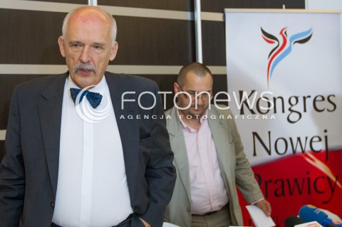  26.06.2014 RZESZOW<br />WIZYTA PREZESA KONGRESU NOWEJ PRAWICY JANUSZA KORWINA MIKKE W RZESZOWIE<br />N/Z JANUSZ KORWIN MIKKE IRENEUSZ DZIESZKO<br /> 