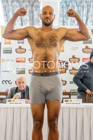  27.06.2014 RZESZOW BOKS <br />
WAZENIE PRZED WOJAK BOXING NIGHT W RZESZOWIE<br />
N/Z RICO HOYE<br />
 