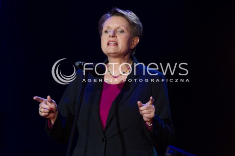  27.06.2014 RZESZOW <br />EUROPEJSKI STADION KULTURY NA STADIONIE MIEJSKIM W RZESZOWIE<br />W TYM ROKU KONCERT JEST WYRAZEM POPARCIA DLA UKRAINY<br />N/Z MALGORZATA OMILANOWSKA - MINISTER KULTURY I DZIEDZICTWA NARODOWEGO<br /> 