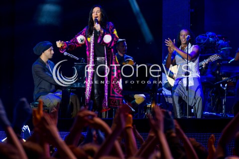  27.06.2014 RZESZOW <br />EUROPEJSKI STADION KULTURY NA STADIONIE MIEJSKIM W RZESZOWIE<br />W TYM ROKU KONCERT JEST WYRAZEM POPARCIA DLA UKRAINY<br />N/Z KAYAH<br /> 