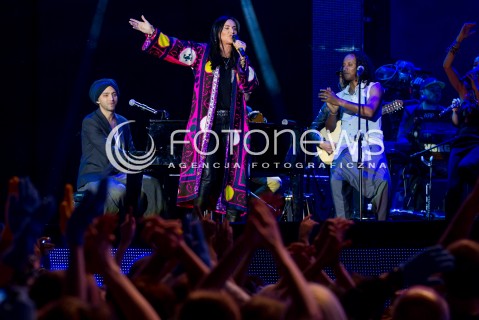  27.06.2014 RZESZOW <br />EUROPEJSKI STADION KULTURY NA STADIONIE MIEJSKIM W RZESZOWIE<br />W TYM ROKU KONCERT JEST WYRAZEM POPARCIA DLA UKRAINY<br />N/Z KAYAH<br /> 