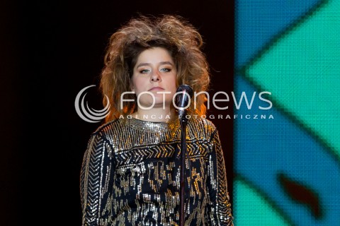  27.06.2014 RZESZOW <br />EUROPEJSKI STADION KULTURY NA STADIONIE MIEJSKIM W RZESZOWIE<br />W TYM ROKU KONCERT JEST WYRAZEM POPARCIA DLA UKRAINY<br />N/Z BARBARA WRONSKA ( ZESPOL PUSTKI ) <br /> 