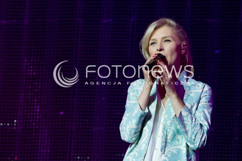  27.06.2014 RZESZOW <br />EUROPEJSKI STADION KULTURY NA STADIONIE MIEJSKIM W RZESZOWIE<br />W TYM ROKU KONCERT JEST WYRAZEM POPARCIA DLA UKRAINY<br />N/Z MELA KOTELUK<br /> 