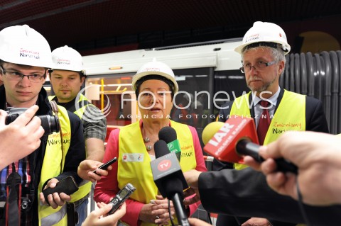  28.06.2014 WARSZAWA<br />PIERWSZY PRZEJAZD DRUGA LINIA METRA<br />N/Z PREZYDENT M.ST. WARSZAWY HANNA GRONKIEWICZ WALTZ JACEK WOJCIECHOWICZ<br /> 