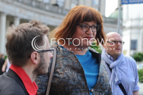  02.07.2014 WARSZAWA<br />KONFERENCJA PRASOWA PARTII ZIELONYCH<br />N/Z ADAM OSTOLSKI ANNA GRODZKA<br /> 