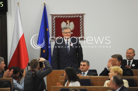  04.07.2014 WARSZAWA<br />UROCZYSTOSCI 25 - LECIA ODRODZONEGO SENATU<br />N/Z PREZYDENT RP BRONISLAW KOMOROWSKI<br /> 