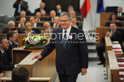  04.07.2014 WARSZAWA<br />UROCZYSTOSCI 25 - LECIA ODRODZONEGO SENATU<br />N/Z PREZYDENT RP BRONISLAW KOMOROWSKI<br /> 