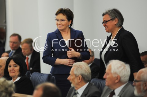  04.07.2014 WARSZAWA<br />UROCZYSTOSCI 25 - LECIA ODRODZONEGO SENATU<br />N/Z EWA KOPACZ<br /> 