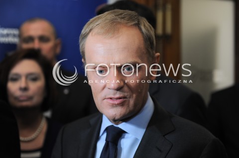  04.07.2014 WARSZAWA<br />UROCZYSTOSCI 25 - LECIA ODRODZONEGO SENATU<br />N/Z PREMIER DONALD TUSK W SENACIE<br /> 