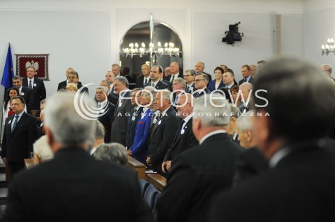  04.07.2014 WARSZAWA<br />UROCZYSTOSCI 25 - LECIA ODRODZONEGO SENATU<br />N/Z SENATOROWIE<br /> 