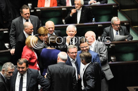  11.07.2014 WARSZAWA SEJM RP<br />OBRADY SEJMU GLOWOWANIE O WOTUM NIEUFNOSCI DLA RZADU<br />N/Z JAROSLAW KACZYNSKI POSLOWIE ADAM HOFMAN<br /> 