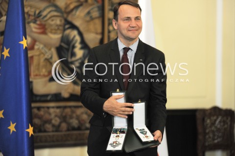  14.07.2014 WARSZAWA<br />ODZNACZENIE RADOSLAWA SIKORSKIEGO<br />N/Z RADOSLAW SIKORSKI<br /> 