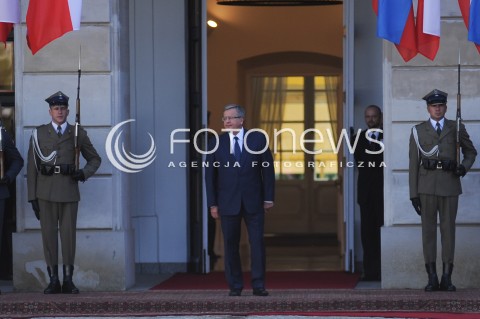  15.07.2014 WARSZAWA<br />WIZYTA PREZYDENTA REPUBLIKI SLOWACKIEJ<br />N/Z REZYDENT RP BRONISLAW KOMOROWSKI<br /> 