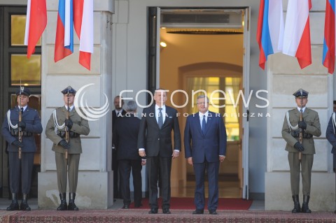  15.07.2014 WARSZAWA<br />WIZYTA PREZYDENTA REPUBLIKI SLOWACKIEJ<br />N/Z ANDREJ KISKA REZYDENT RP BRONISLAW KOMOROWSKI<br /> 