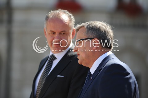  15.07.2014 WARSZAWA<br />WIZYTA PREZYDENTA REPUBLIKI SLOWACKIEJ<br />N/Z ANDREJ KISKA REZYDENT RP BRONISLAW KOMOROWSKI<br /> 
