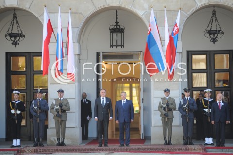  15.07.2014 WARSZAWA<br />WIZYTA PREZYDENTA REPUBLIKI SLOWACKIEJ<br />N/Z ANDREJ KISKA REZYDENT RP BRONISLAW KOMOROWSKI<br /> 