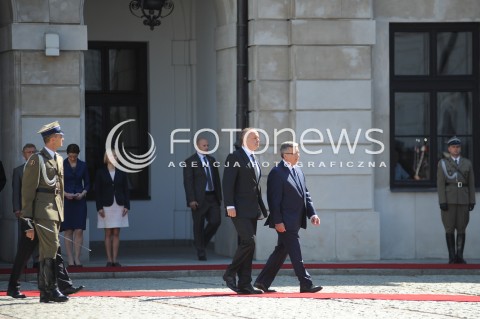  15.07.2014 WARSZAWA<br />WIZYTA PREZYDENTA REPUBLIKI SLOWACKIEJ<br />N/Z ANDREJ KISKA REZYDENT RP BRONISLAW KOMOROWSKI<br /> 