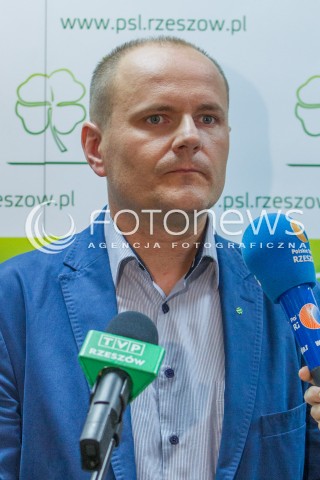  16.07.2014 RZESZOW<br />KONFERENCJA PRASOWA PSL W SPRAWIE PRZESZUKANIA BIURA POSLA JANA BUREGO PRZEZ CBA W RZESZOWIE<br />N/Z DARIUSZ DZIADZIO<br /> 