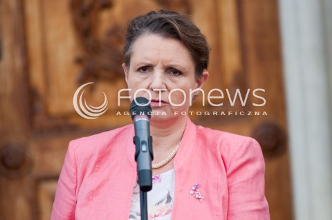 16.07.2014 WARSZAWA<br />KONFERENCJA MINISTER KULTURY I DZIEDZICTWA NARODOWEGO W SPRAWIE REWITALIZACJI PALACU KRASINSKICH<br />N/Z MINISTER KULTURY I DZIEDZICTWA NARODOWEGO MALGORZATA OMILANOWSKA<br /> 