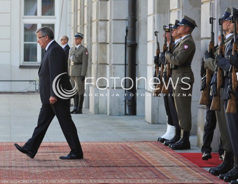  22.07.2014 WARSZAWA<br />SPOTKANIE PREZYDENTOW GRUPY WYSZEHRADZKIEJ<br />N/Z PREZYDENT RP BRONISLAW KOMOROWSKI<br /> 