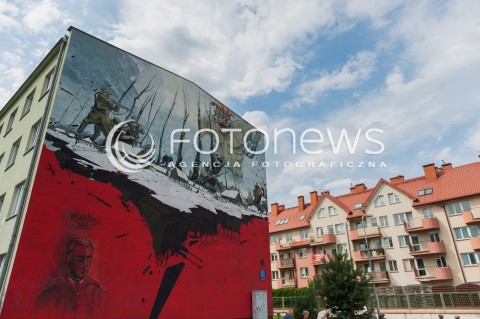  24.07.2014 WARSZAWA<br />ZDJECIE ILUSTRACYJNE <br />MURAL KU CZCI WITOLDA PILECKIEGO I WSZYSTKICH ZOLNIERZY WYKLETYCH W WARSZAWIE<br />N/Z MURAL - SCIANA PAMIECI<br /> 