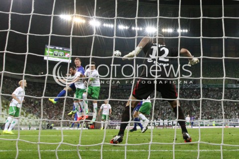  25.07.2014 GDANSK PGE ARENA STADION<br />PILKA NOZNA T-MOBILE EKSTRAKLASA SEZON 2014/2015<br />FOOTBALL POLISH EKSTRAKLASA SEASON 2014/2015<br />MECZ LECHIA GDANSK - PODBESKIDZIE BIELSKO - BIALA<br />N/Z DARIUSZ TRELA BARTLOMIEJ KONIECZNY ZAUR SADAJEW  REMOTE CAMERA ZDALNY APARAT<br /> 